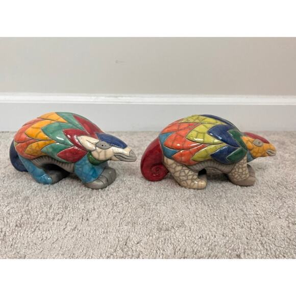 Raku Pottery Set of Amarillos Handmade in South Africa Figurine - Picture 4 of 9